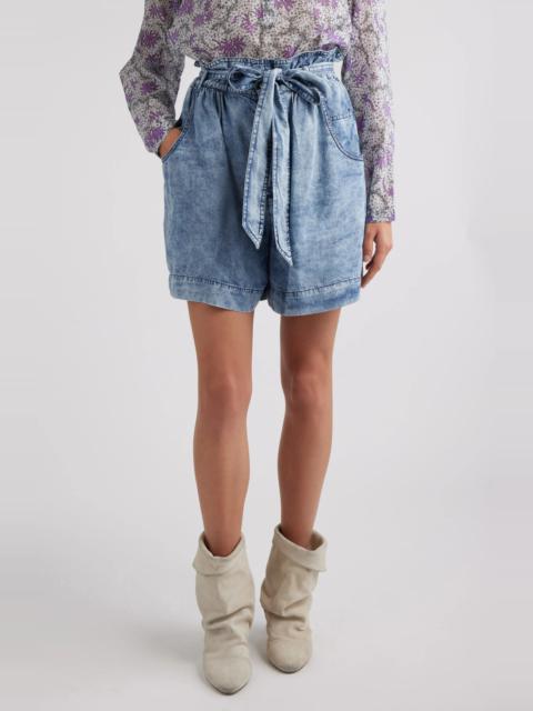 Pierine Tie Waist Denim Shorts