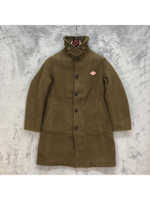 Other Designers Japanese Brand - DANTON VETEMENTS DE TRAVAIL OLIVE WOOL LONG COAT #6459-68