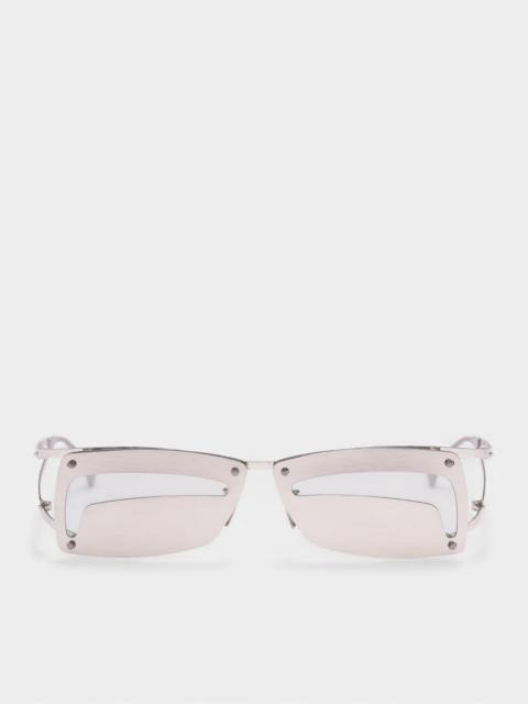 Kuboraum Metal Covered Cut-Out Rectangular Sunglasses