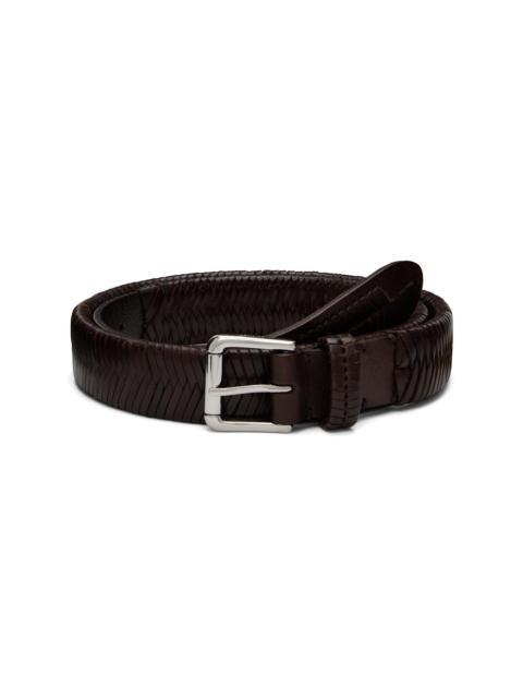Lemaire Brown Weave Belt