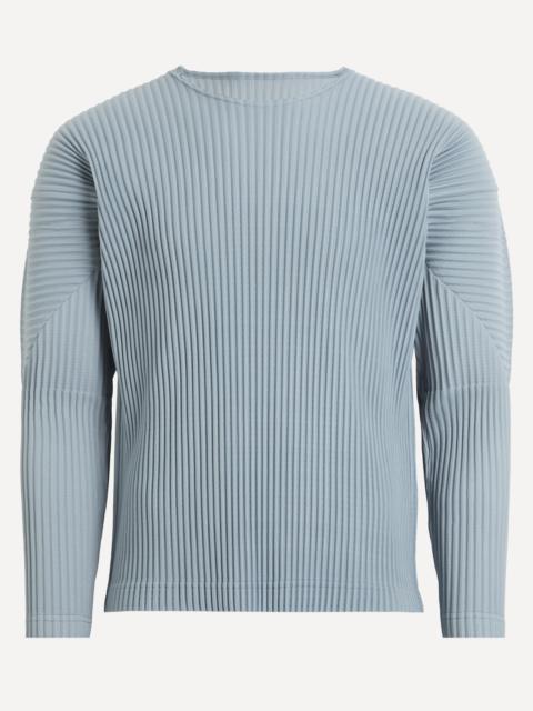 ISSEY MIYAKE COLOURS PLEATS Grey Blue Pleated Top