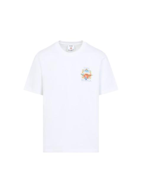CASABLANCA FLORAL-PRINT T-SHIRT