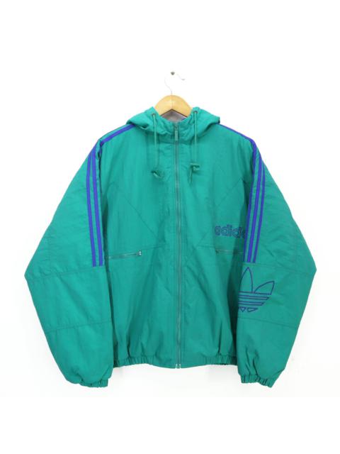 ADIDAS Big Logo Spellout Embroidered Coat Hoodie Quilted