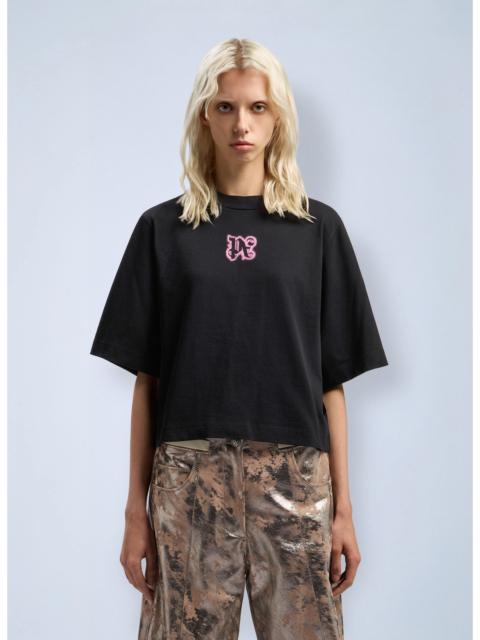 Palm Angels Palm Angels Women Classic Logo Cropped T-Shirt