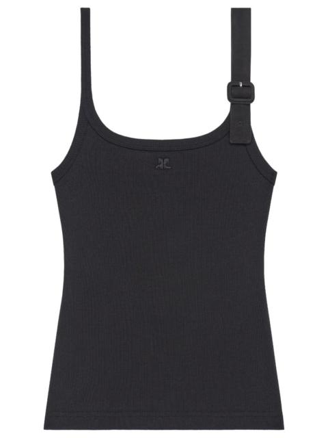 courrèges 90S COTTON BUCKLE TOP