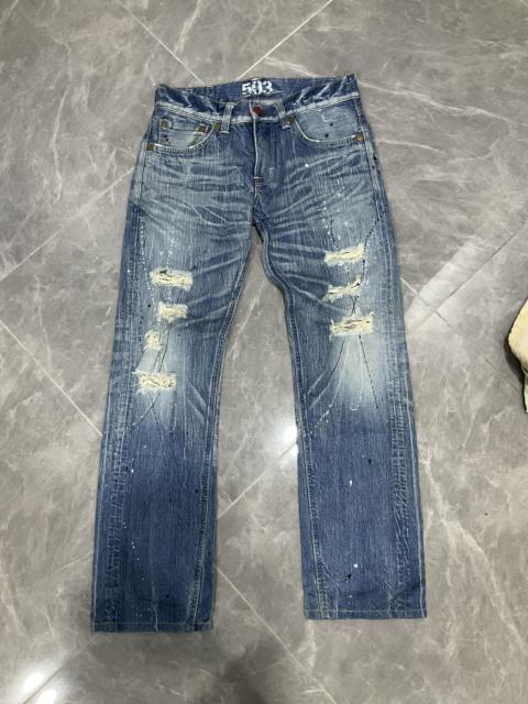 Other Designers Vintage Edwin 503 Flare Distressed Jeans