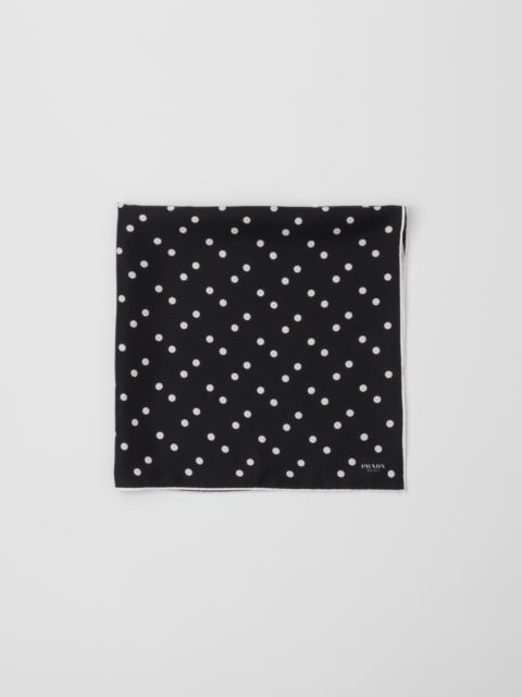 Prada Printed silk twill scarf 65x65