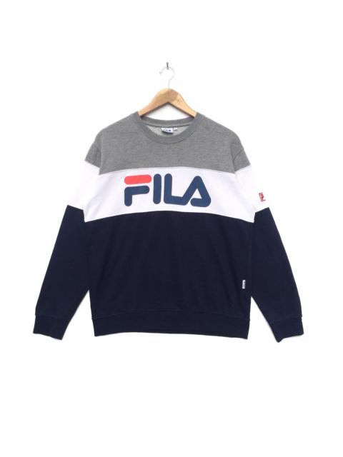 Other Designers Vintage - Rare!!! Vintage Fila Biella Italia Big Logo Sweatshirt | L |