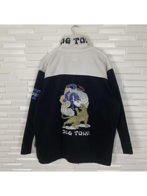 Other Designers Japanese Brand - DOGTOWN EMBROIDERED LOGO FLEECE ZIPPER JACKET