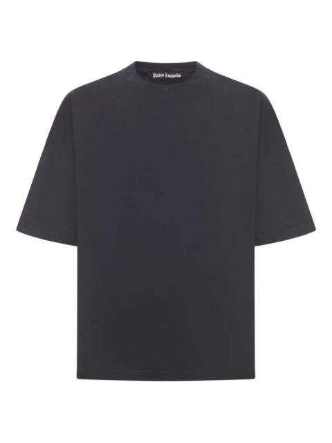 Palm Angels Palm Angels Men `Curved Logo` Loose Collar T-Shirt