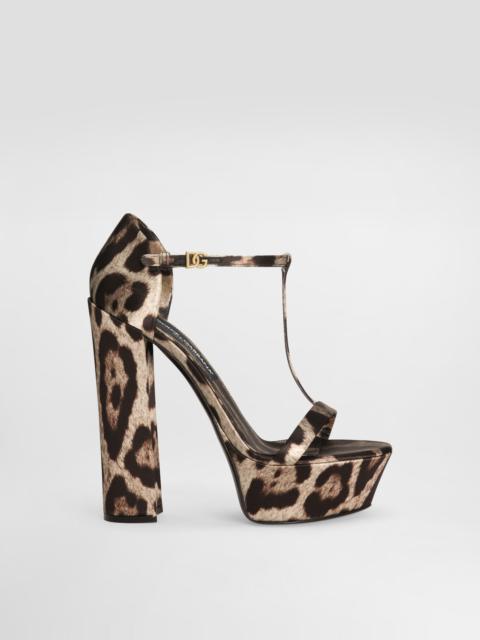 Dolce & Gabbana Printed satin sandals