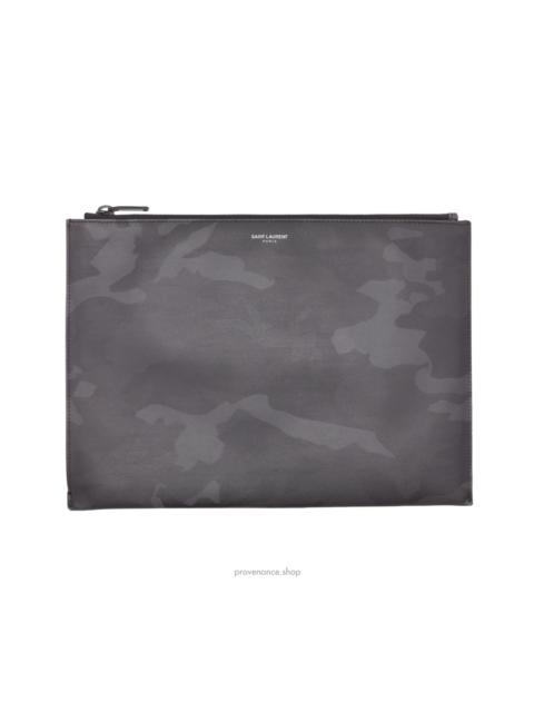 Saint Laurent Paris SLP Zipped Pouch - Shadow Camo