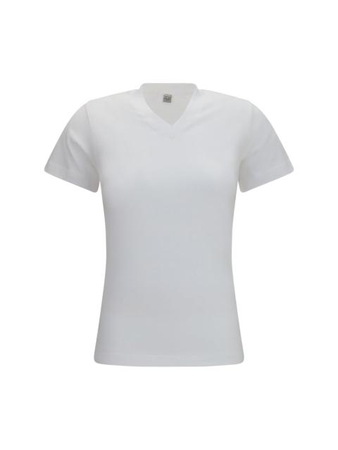 TOTEME Toteme V-neck Cotton Jersey T-shirt Optic White