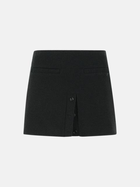 courrèges BLACK COTTON BLEND MINISKIRT