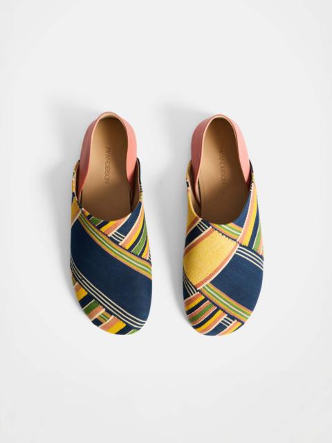 JW Anderson MENS SLIPPER MULES IN PINK/MULTI