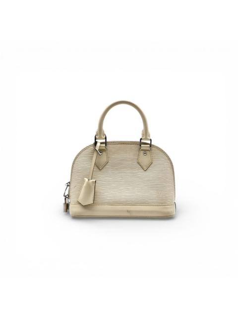 Louis Vuitton Alma BB Epi Leather Top Handle Bag Handbag Ivory Off-White