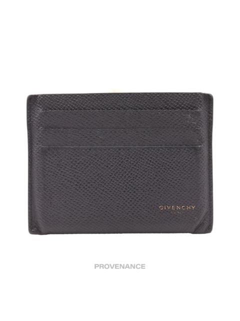 Givenchy Givenchy Logo 6CC Card Holder Wallet - Black Leather