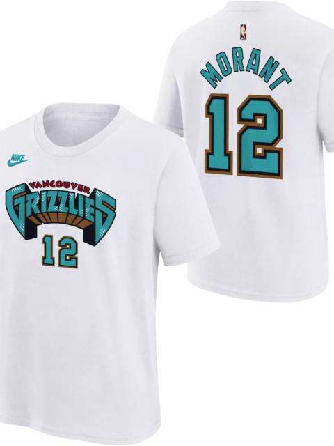 Nike Nike Youth Memphis Grizzlies Ja Morant #12 Hardwood Classic T-Shirt