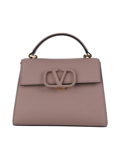 Valentino Light Pink Leather Top Handle Bag