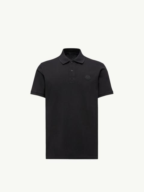 Moncler Logo Cotton Piquet Polo Shirt
