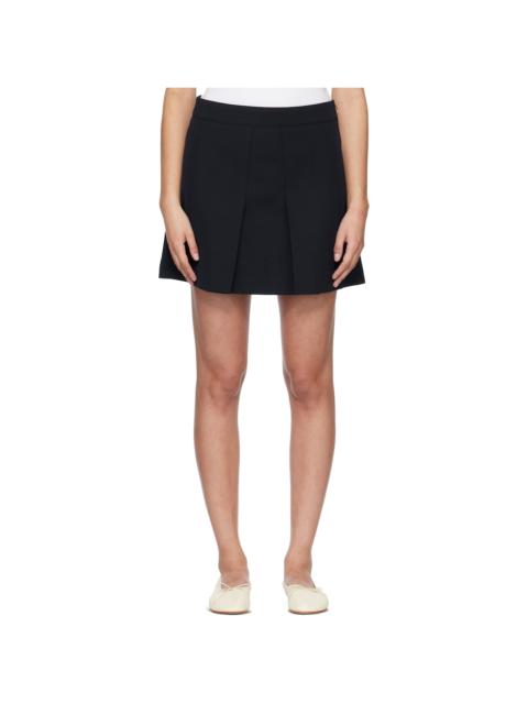 A.P.C. Navy Pleated Miniskirt