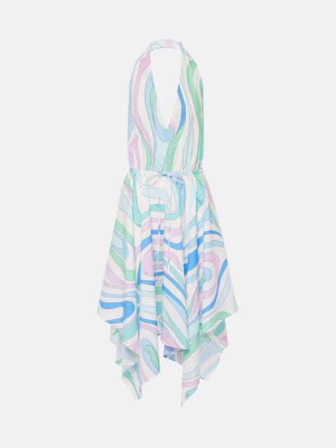 PUCCI Marmo halterneck cotton minidress