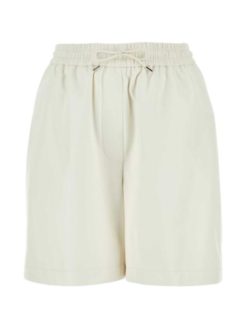 Loewe White Leather Shorts