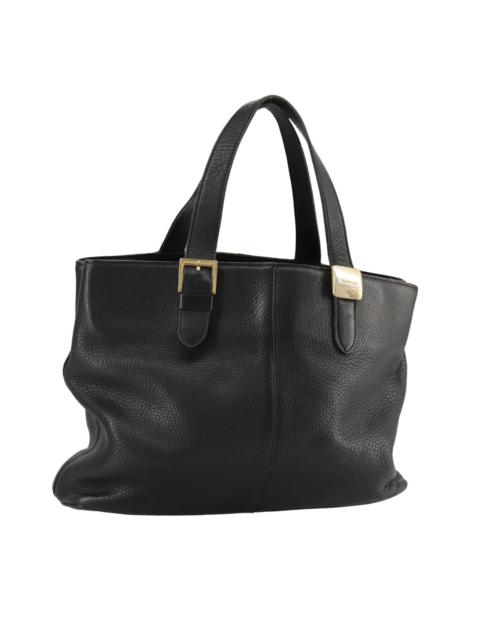 Burberry Burberry Hand Bag Leather Black Gold