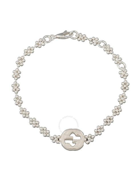 GUCCI Gucci Interlocking G Sterling Silver Bracelet
