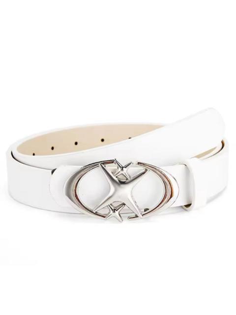 Triple Star Bucklr Pu Leather Belt