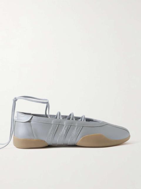 Taekwondo Mei Ballet metallic leather sneakers Silver