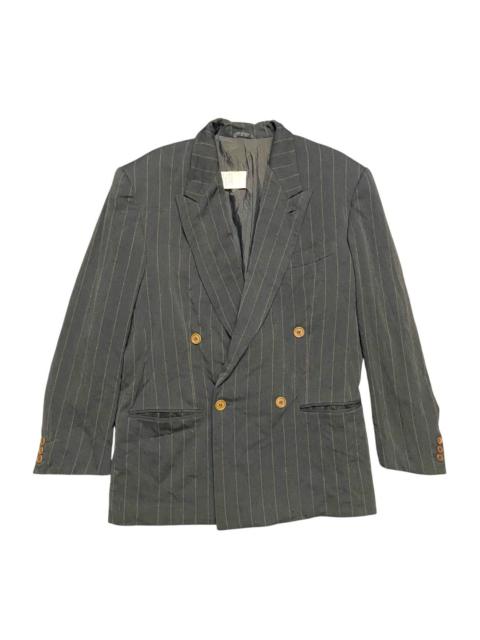 Giorgio Armani Striped Blazer Coat Jacket