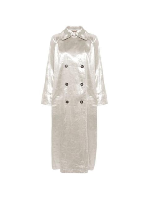 Brunello Cucinelli Brunello Cucinelli Light Silver Long Coat