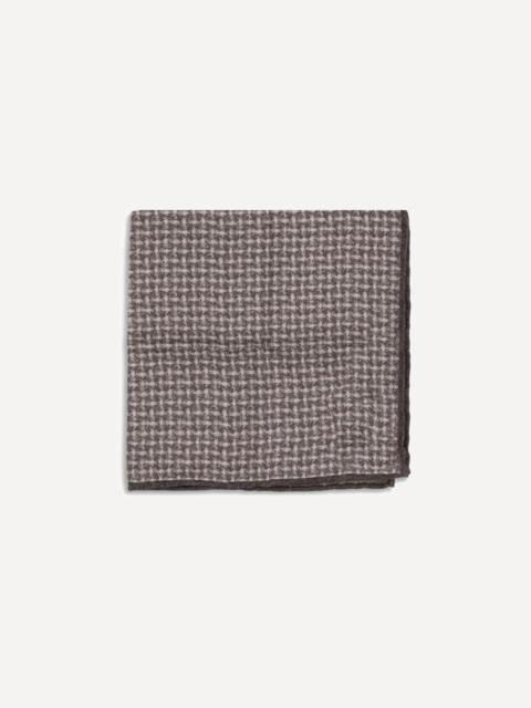 Brunello Cucinelli Silk Pocket Square with woven design