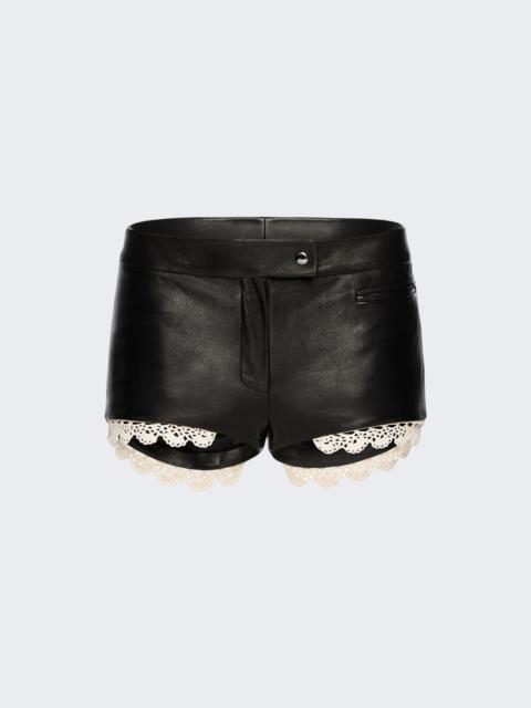 MAGDA BUTRYM Lace Trim Shorts Black