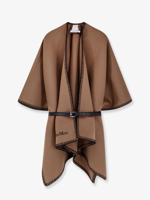 Max Mara Max Mara Mxacolomba Virgin Wool Cape With Belt