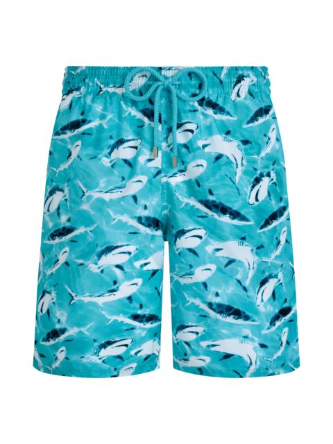 Vilebrequin Men Ultra-light and Packable Long Swim Trunks Requins