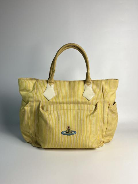 Vivienne Westwood Vivienne Westwood Yellow Striped Big Tote Bag