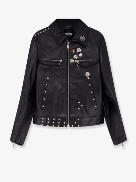 Enfants Riches Déprimés Enfants Riches Deprimes Sid Biker Leather Jacket With Metal Details On The Front