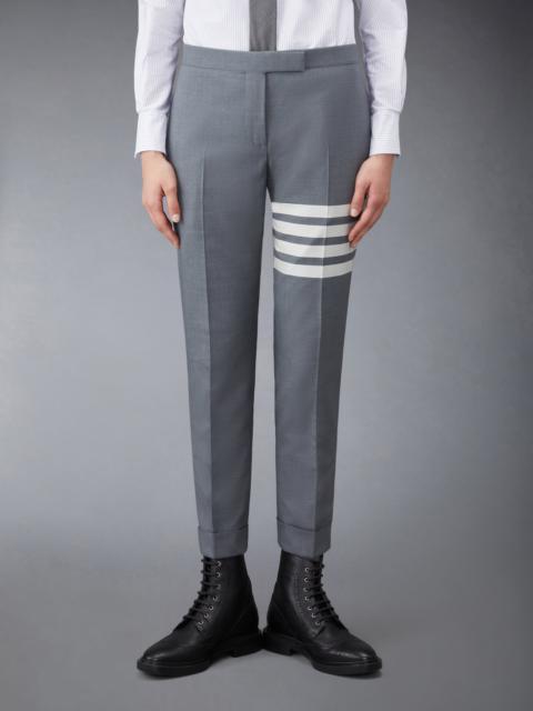 Thom Browne Medium Grey Plain Weave Skinny 4-Bar Trouser