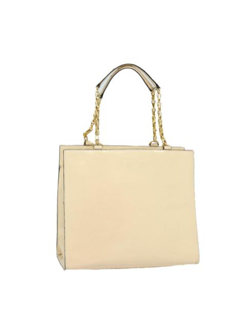 CELINE CELINE Chain Shoulder Bag Enamel Beige Gold
