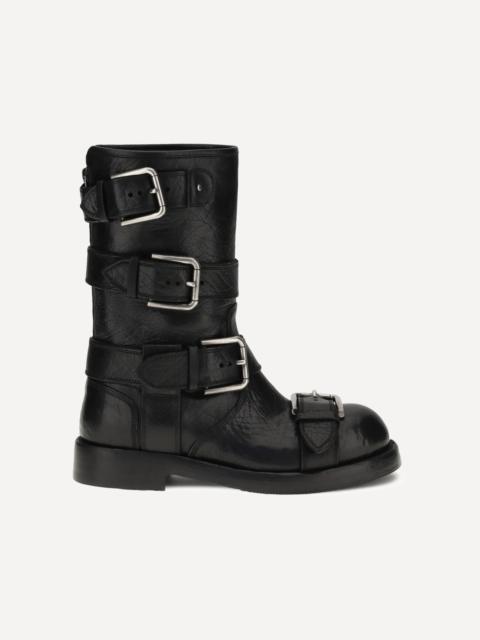 Dolce & Gabbana Buckled leather Boots