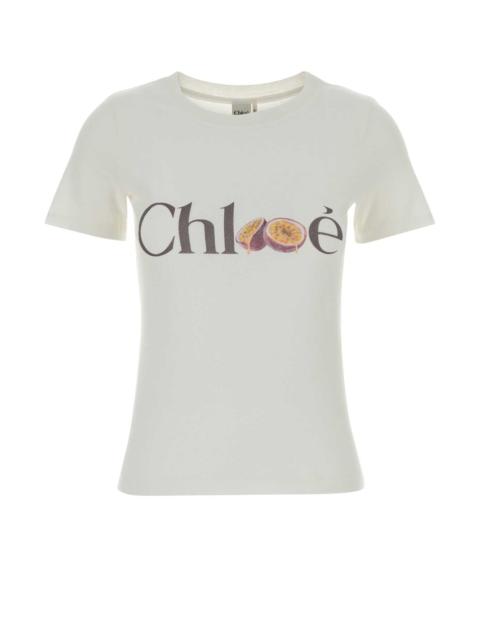 Chloé Chloe Women White Cotton T-Shirt
