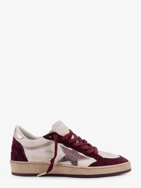 Golden Goose Golden Goose Deluxe Brand Women Ballstar Leather Sneakers With Swarovski Logo On The Side