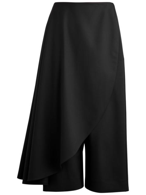 Alaïa Alaïa Asymmetric Layered Stretch-wool Trousers