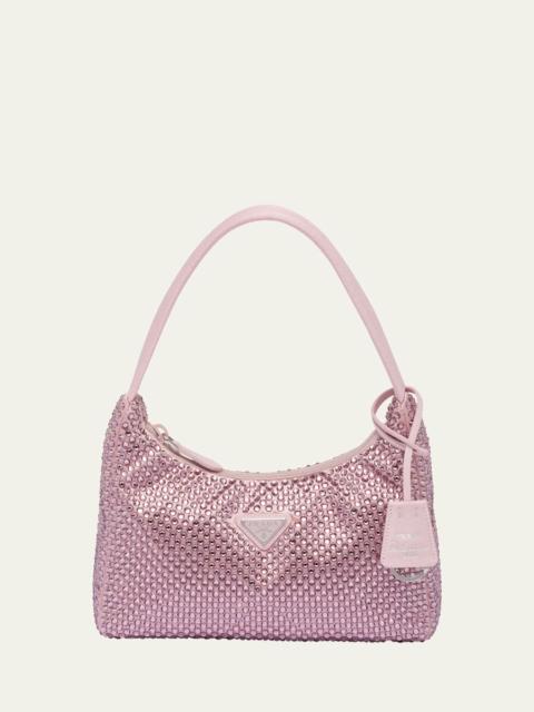 Prada Allover Crystal Top-Handle Bag