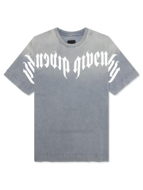 Givenchy DISTRESSED LOGO T-SHIRT - MILITARY BLUE