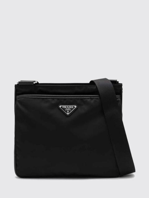 Prada Prada Men Prada Re-Nylon Triangle Logo Messenger Bag