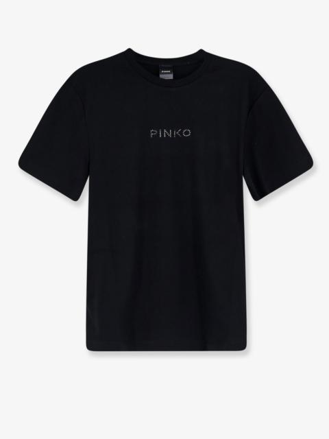 PINKO Pinko Cotton T-Shirt With Front Lettering Logo