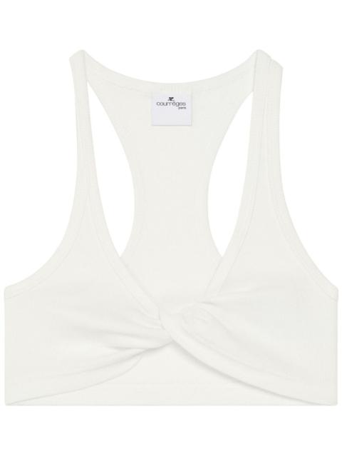 courrèges Twist-detailing top